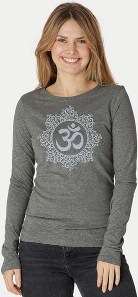 Peaces.bio - handbedruckte Biomode Bio-Damen-Langarmshirt classic OHM