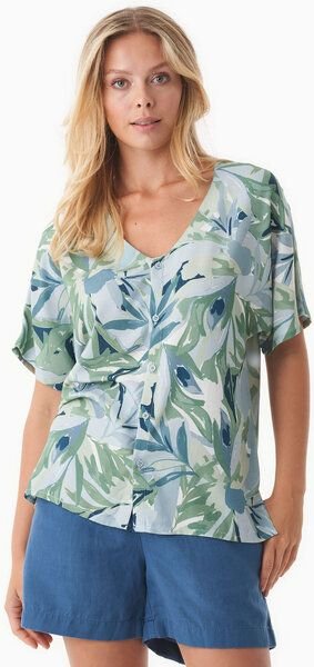 Thumbnail - ORGANICATION Bluse aus LENZING ECOVERO mit Blattmuster