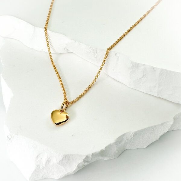 MOANINA Kette Mini Herz - 925 Silber/18k Gold Vermeil - 3 Längen