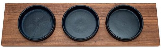 klotzaufklotz Servierschalen mit Holztablett