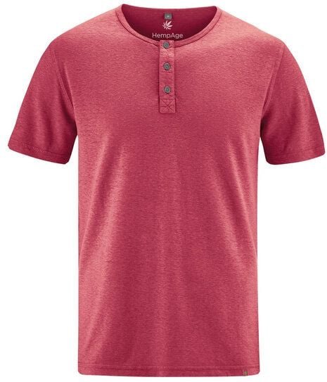 HempAge Herren Henley T-Shirt Hanf/Biobaumwolle