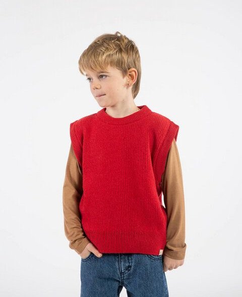 Matona Gestrickter Pullunder für Kinder aus Bio-Baumwolle und Wolle / Hug Vest