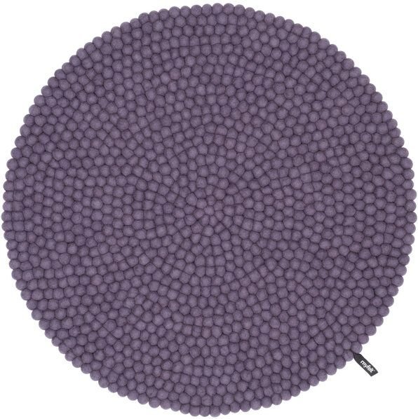 myfelt Filzkugelteppich rund, 100% Schurwolle
