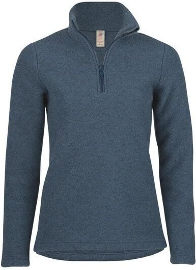 Engel Natur Damen Fleece-Pullover reine Bio-Schurwolle