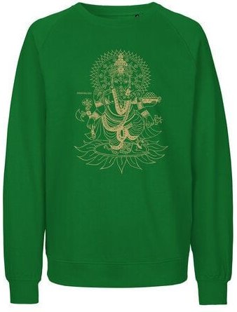 Peaces.bio - handbedruckte Biomode Bio Herren-Sweatshirt Ganesha