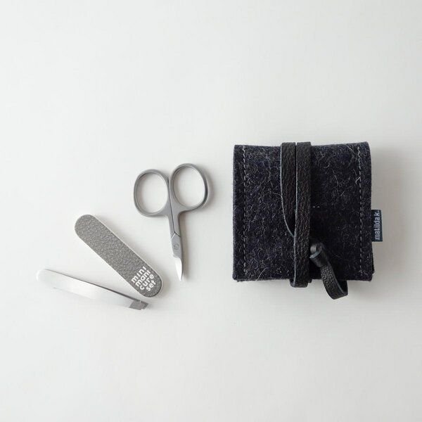 matilda k. manufaktur mini-maniküre-set 'ella' aus Wollfilz anthrazit
