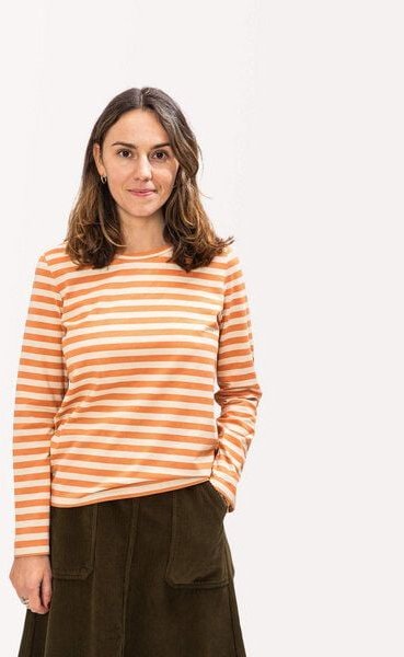 Matona Verspieltes Langarmshirt mit Streifendesign für Frauen / Round Neck Longsleeve