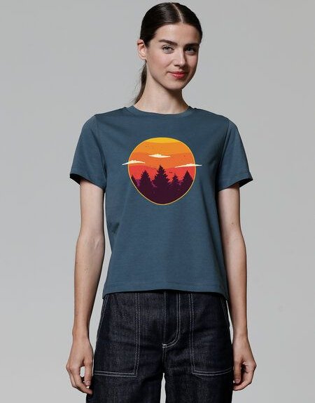 watapparel T-Shirt Frauen Sunset forest
