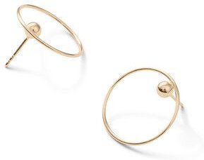 Jonathan Radetz Jewellery Stecker EFFECT, Gold 585, 14 Karat, Durchmesser 20 mm, Handmade in Germany, JRJ
