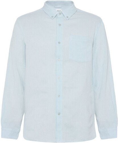 KnowledgeCotton Apparel Langarmhemd mit Struktur aus Bio-Baumwolle