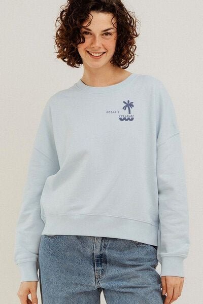 Kultgut Artdesign - Biofair- Pulloversweater im Boxistyle / Ocean Treasure