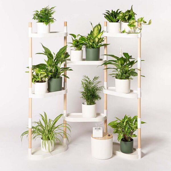 CitySens Blumenregal mit 8 Ablagen und automatischer Bewässerung.