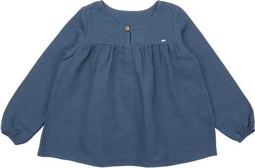Walkiddy Muslin Navy Bio-Baumwolle Bluse - Marineblau Nachhaltig & GOTS-Zertifiziert