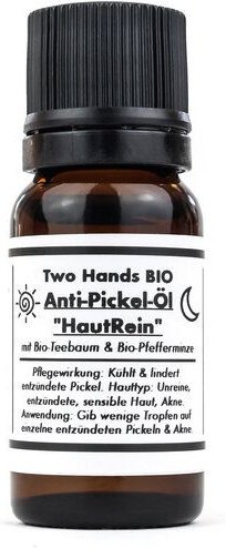 Two Hands BIO Anti-Pickel-Öl „HautRein“ mit Bio-Teebaum & Bio-Pfefferminze - Bio Vegan