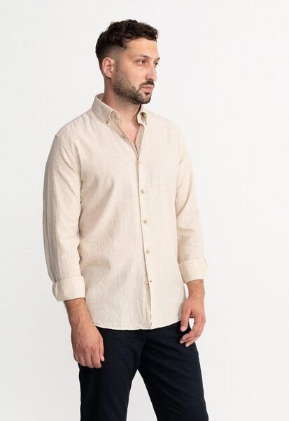 De IONESCU „Godeanu“ Leinenhemd aus französischem Leinen & Bio-Baumwolle