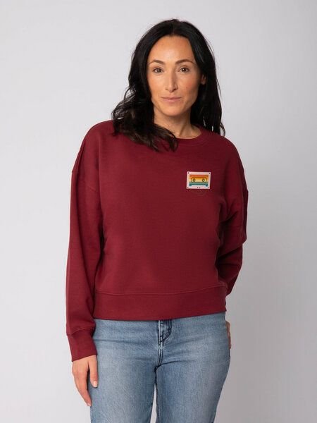 watapparel Sweatshirt Frauen Rainbow Cassette