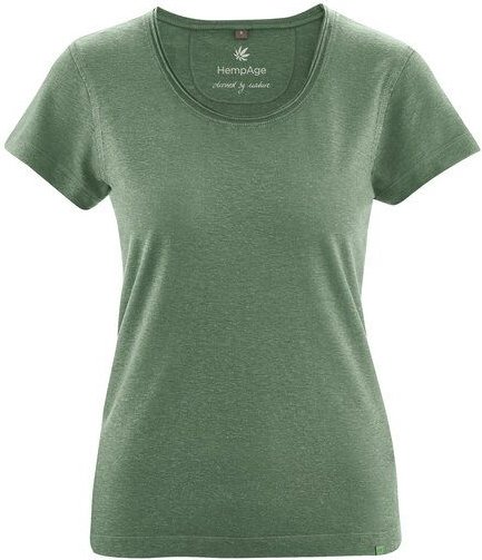 HempAge Damen T-Shirt mit Rollsaum Hanf/Bio-Baumwolle