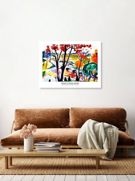 Photocircle Poster / Leinwandbild - Henry Lyman Saÿen: Landschaftsbrücke Huntingdon Valley - Ausst.poster