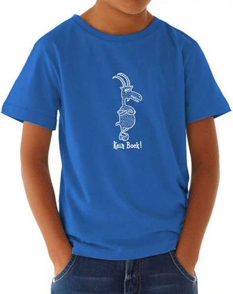 Picopoc Kein Bock ! T-Shirt in Blau & Weiß für Kinder und Jugendliche