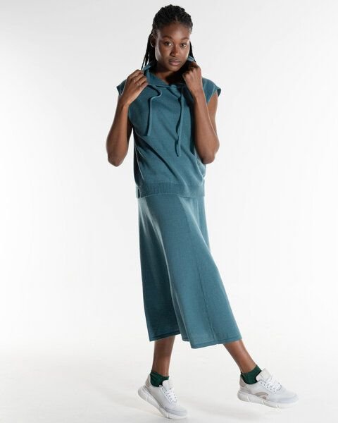 Alma & Lovis Maxi-Strickrock in A-Linie aus Bio-Baumwoll-/Woll-Mix | Cot-Wool Rock