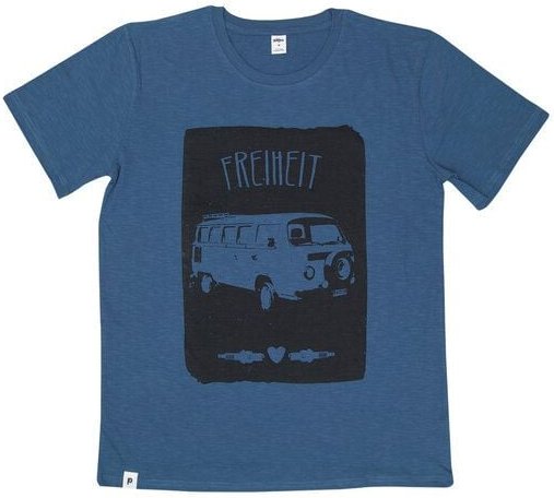 päfjes Bus Freiheit Vanlife - Fair gehandeltes Männer T-Shirt - Slub