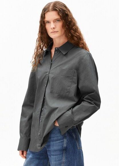 Thumbnail - ARMEDANGELS LOOSE POPLIN Damen Bluse aus Bio-Baumwolle