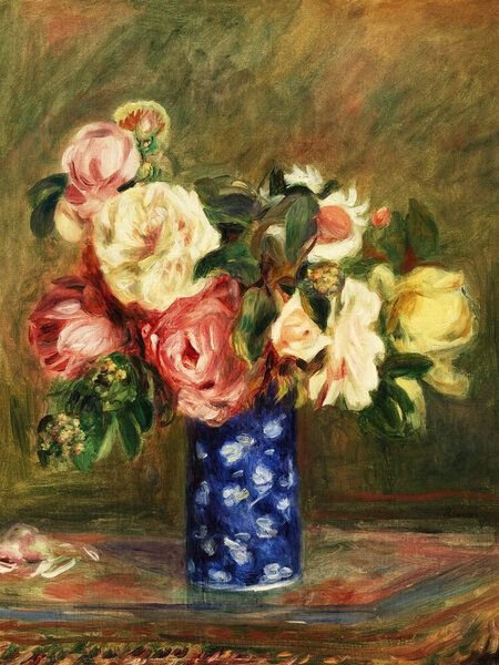 Photocircle Poster / Leinwandbild - Pierre-Auguste Renoir: Le Bouquet de roses