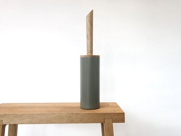 werkvoll by Lena Peter Upcycling WC-Bürste FIRE mit Eichegriff