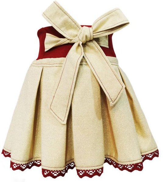 liebewicht Faltenrock Rock gold Glitzer für Mädchen aus Biobaumwolle