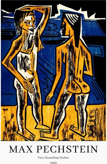 Photocircle Poster / Leinwandbild - Max Pechstein: Zwei stehende Akte