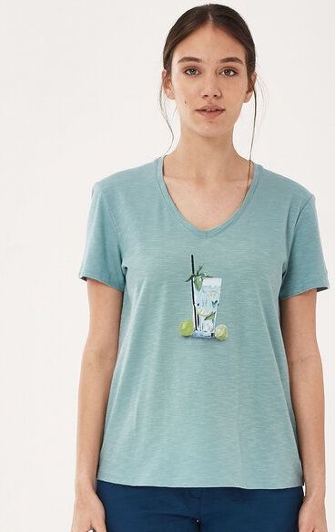 ORGANICATION T-Shirt aus Bio-Baumwolle mit V-Ausschnitt
