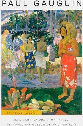 Photocircle Poster / Leinwandbild - Hail Mary (La Orana Maria) von Paul Gauguin