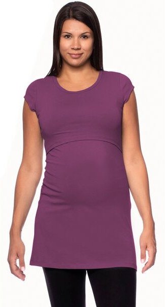 Milchshake 107 BASIC kurzarm Umstands- und Stillshirt extra lang aus Bio Baumwolle