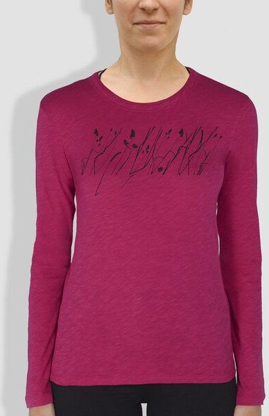 little kiwi Damen Longsleeve, "Wiese", Crystal Stone