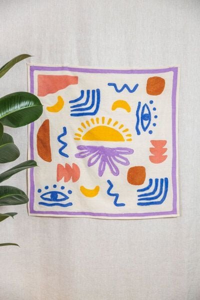 Jyoti - Fair Works Wandbehang Aankh Blockprint