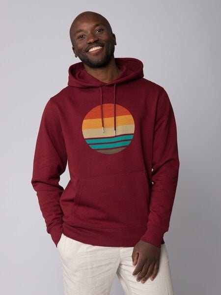 watapparel Hoodie Unisex Retro Sunset Ocean