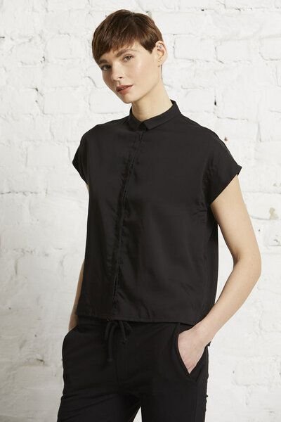Wunderwerk Damen Bluse, kurzärmelig, "TENCEL square blouse 1/2"