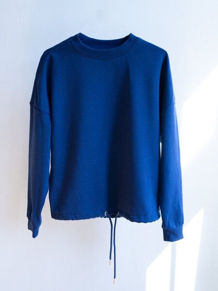 Thumbnail - Ecostories Oversize Sweatshirt Shades of blue