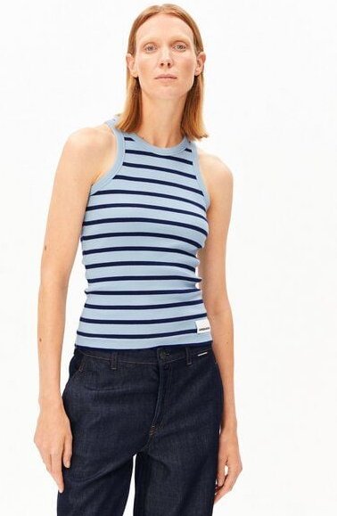ARMEDANGELS KANITAA STRIPES Damen Ripp-Top aus Bio-Baumwoll Mix