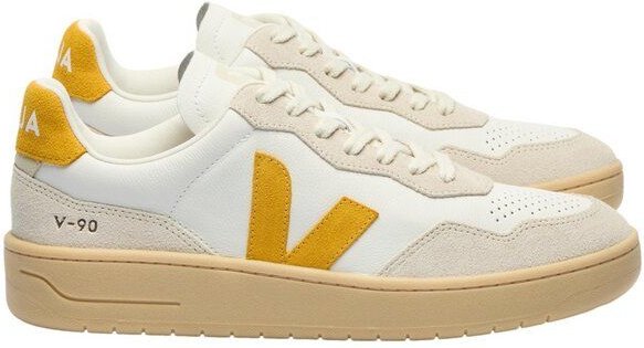 Veja Damen-Sneakers V-90 OT Leather Extra White Toscane Natural