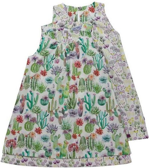 Enfant Terrible Wendekleid Kakteen und Blumen in weiss-grün
