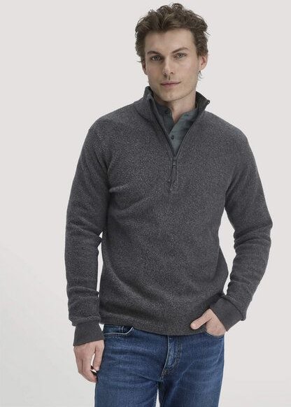 hessnatur Fleece Troyer Relaxed aus reiner Bio-Baumwolle