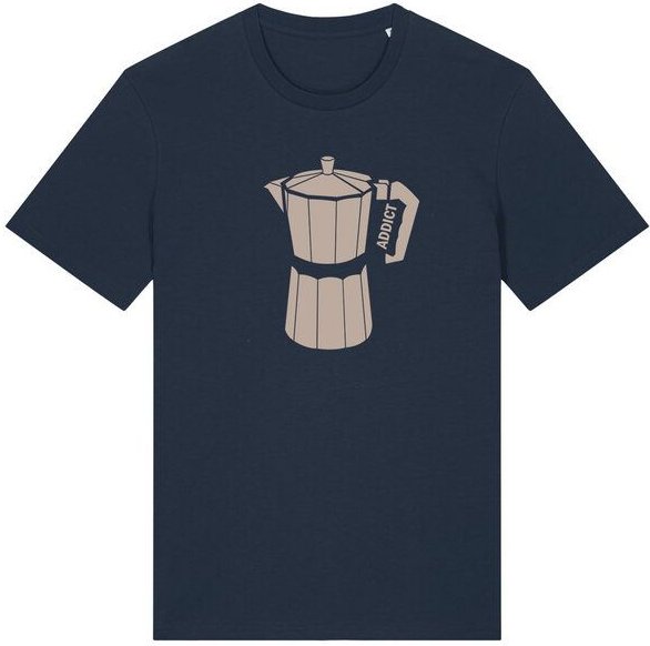 Spangeltangel T-Shirt bedruckt, Kaffee Addict, Siebdruck, Herren, Bio-Baumwolle