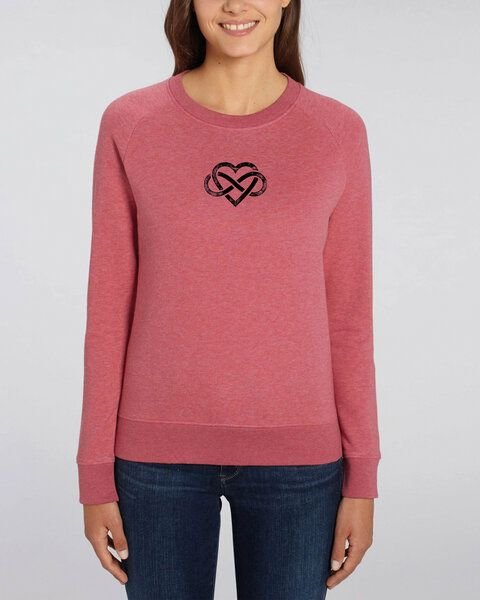 Human Family Bio Damen Rundhals Sweatshirt "Feel - Endless Love" - in 7 Farben