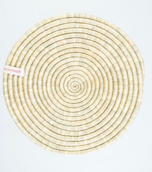 WomenCraft Nachhaltige Tischsets - 36cm - Braun/Weiß/Natur