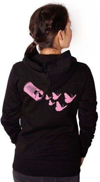 HANDGEDRUCKT "Butterfly 01" Frauen-Hoody