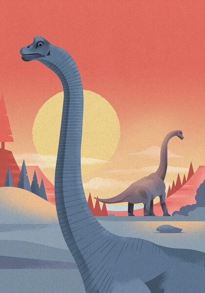Photocircle Poster / Leinwandbild - Brachiosaurus