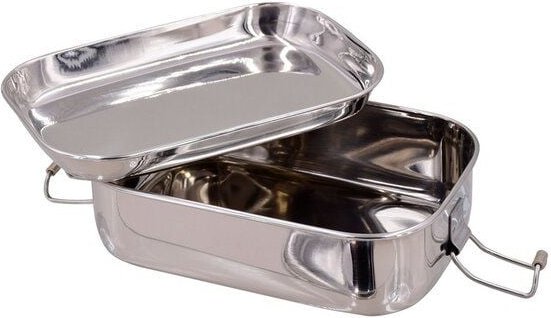 Dora's Edelstahl Box mit Einlagefach 18 x 12 x 5 cm