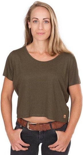 Life-Tree Ecovero Shirt für Damen "Basic" in Fern Green/Mulberry