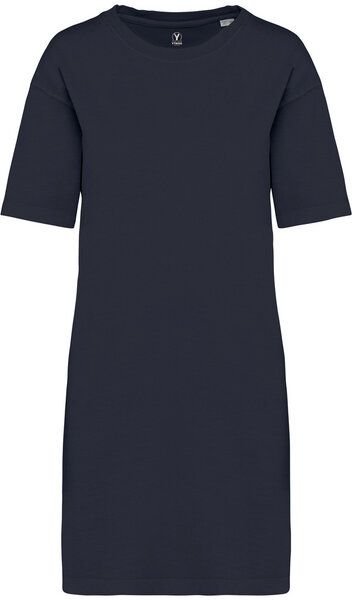 YTWOO Ausgewaschenes Damen T-Shirt Kleid aus 100% Bio-Baumwolle